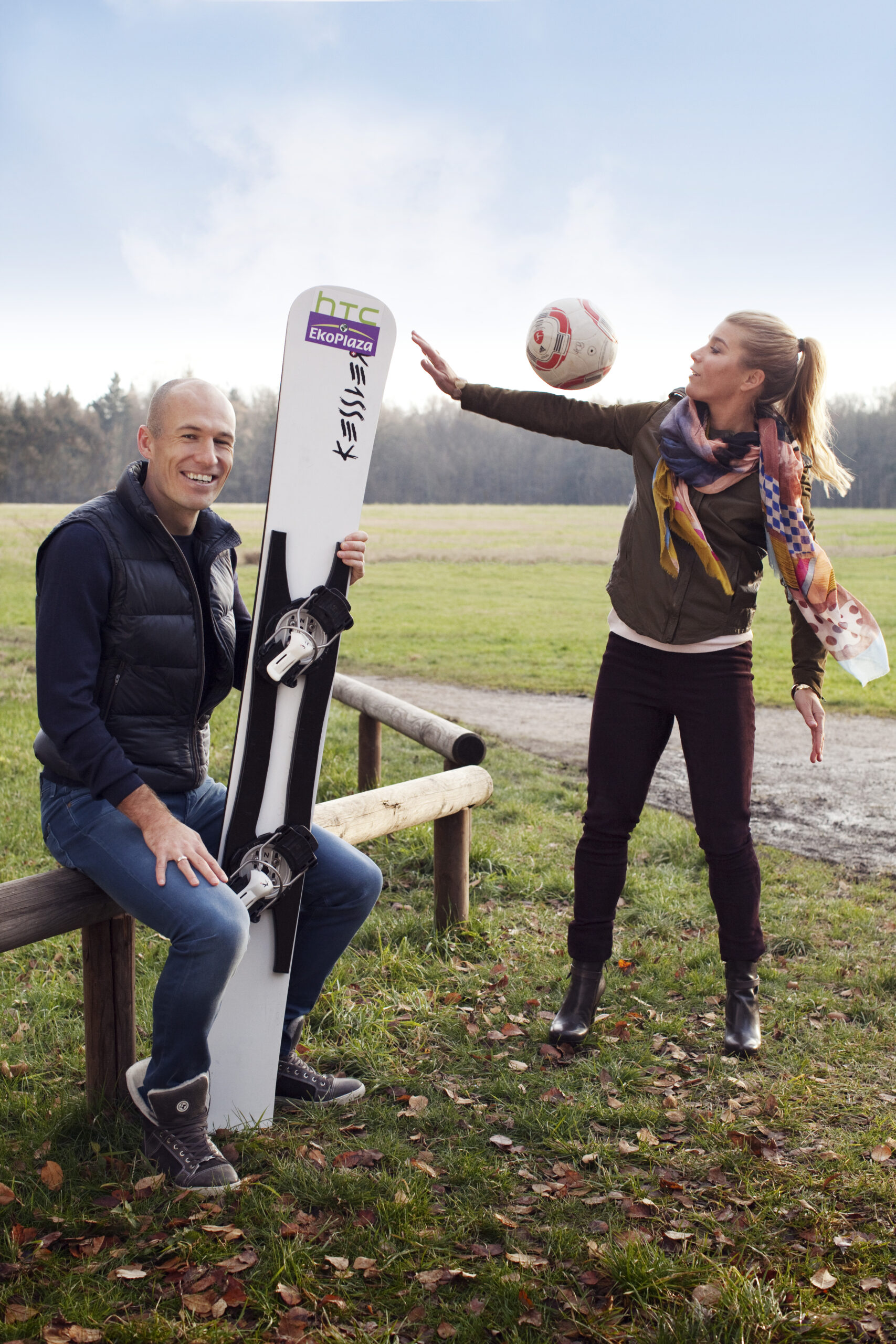 Nicolien Sauerbreij en Arjen Robben