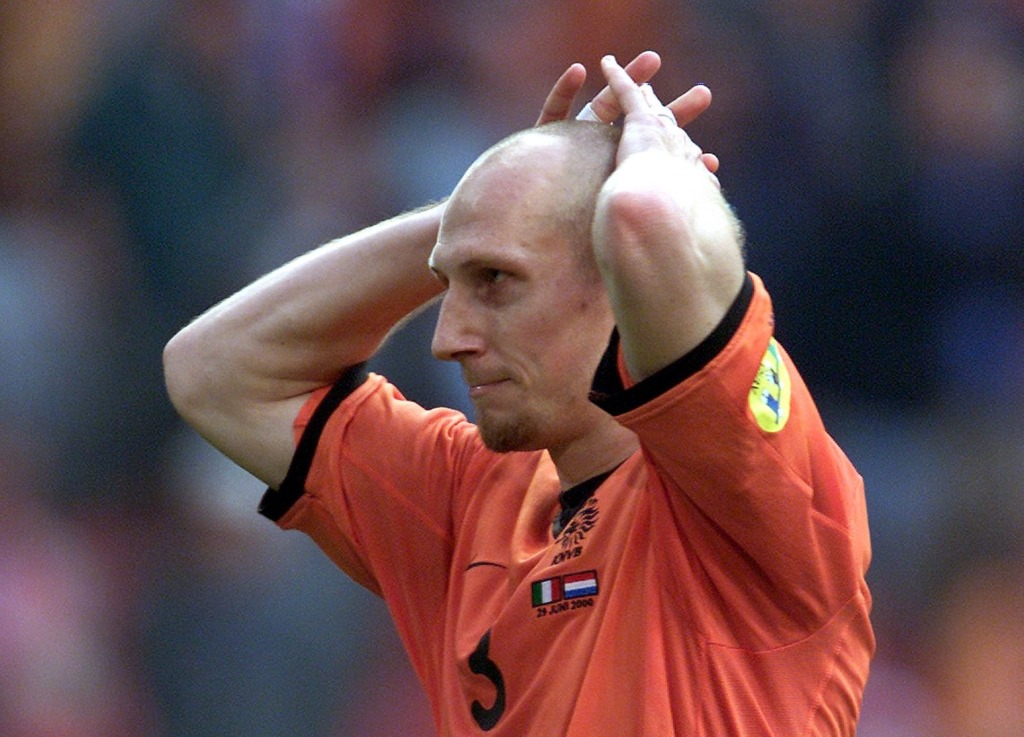 Jaap Stam na zijn gemiste strafschop het EK 2000.