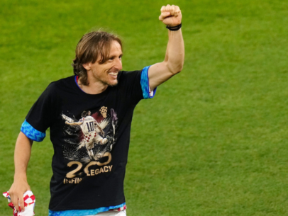 Luka Modric na zijn tweehonderdste wedstrijd voor Kroatië