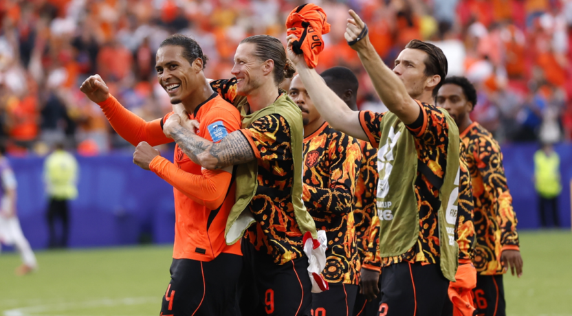 Nederlands elftal spelers: Virgil van Dijk, Wout Weghorst en Marten de Roon
