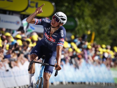 Mathieu van der Poel na zijn Tour-zege in 2021