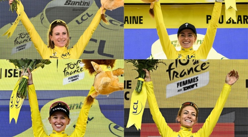 De laatste vier winnaressen van de Tour de France Femmes