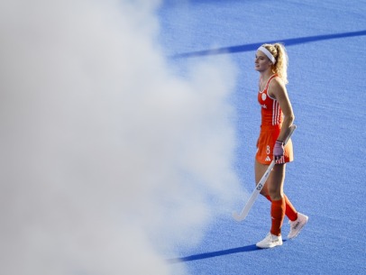 Yibbi Jansen op het WK hockey
