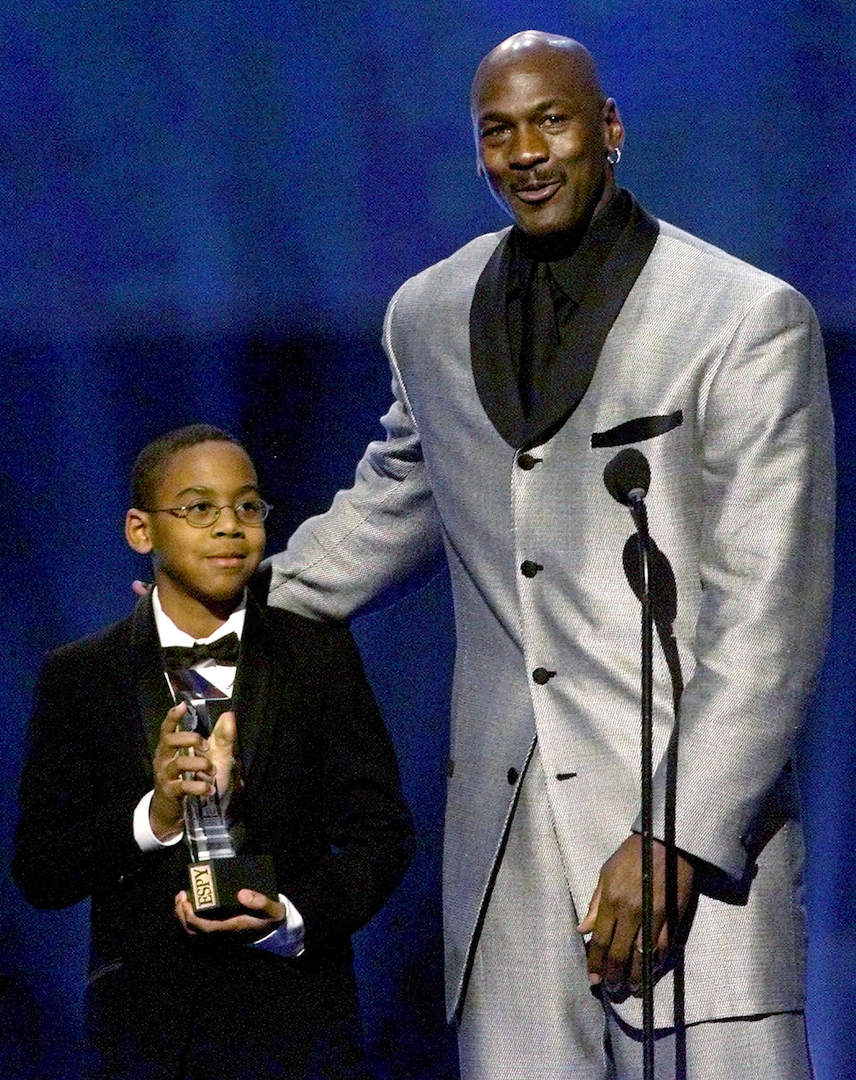 Michael Jordan met kind